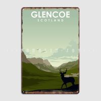 Glencoe Scotland Poster Metal Sign Wall Funny Wall Mural Mural Painting Tin Sign Posters Bar Wine Tools