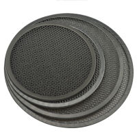 black Non-Stick Aluminum Mesh Pizza Tray Screen Pasta Oven Baking Net Pizza Holder Bakeware Pizza Shop Flat Mesh Pizza Screen