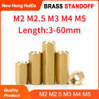 M2.5 M3 M4 M5ทองเหลือง Hex ชายหญิง Standoff เสา Stud Mount Spacer Hexagon PCB เมนบอร์ด Hollow Bolt สกรู