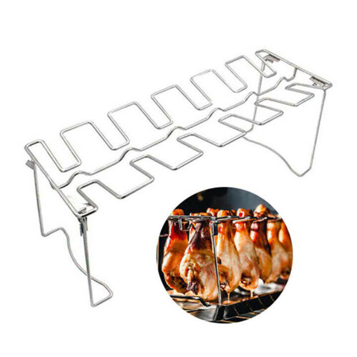 [MeiBoAll] Chicken Leg Wing Grill Rack Multi Slots Barbecue Poultry ...