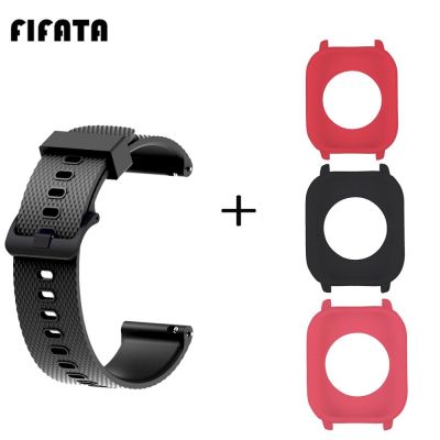 ❒㍿✌ FIFATA dla Xiaomi Huami Amazfit GTS 20MM Texture Sfot silikonowy zegarek Band Protective Case Cover Shell Part