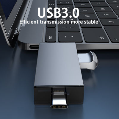 CUGUU [ขายดี] การ์ดรีดเดอร์ SD สำหรับ iPhone USB สำหรับระบบแอนดรอยด์ C 3.0อะแดปเตอร์เมมโมรี่การ์ดความเร็วสูงสำหรับพีซี Mac แล็ปท็อปรองรับ Micro Sd/sd Type-C ไมโคร USB แฟลชไดร์ฟ