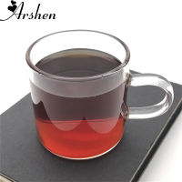 Arshen ทนทาน120มิลลิลิตรสูง Borosilicate ทนความร้อนชาชุดกาแฟถ้วยที่มีการจัดการเครื่องแก้วถ้วยนมสำหรับครอบครัวพรรค