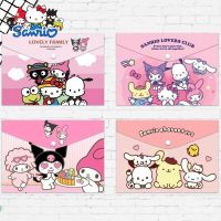 12 Buah Sanrio Lucu Kuromi Melody Pvc ไฟล์ Tas A Perempuan Hati Siswa Kertas Penyimpanan โฟลเดอร์ A4 Tulori Sesalat เป็นอนิเมะ