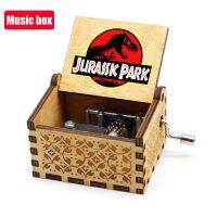 New arrive 3 style Jurassic Park music box Antique Carved Wooden can 39;t falling in love Hand crank Music Box Theme Christmas Gift