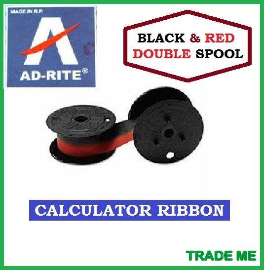 CALCULATOR RIBBON COMPATIBLE to any PRINTING CALCULATOR, Black & Red