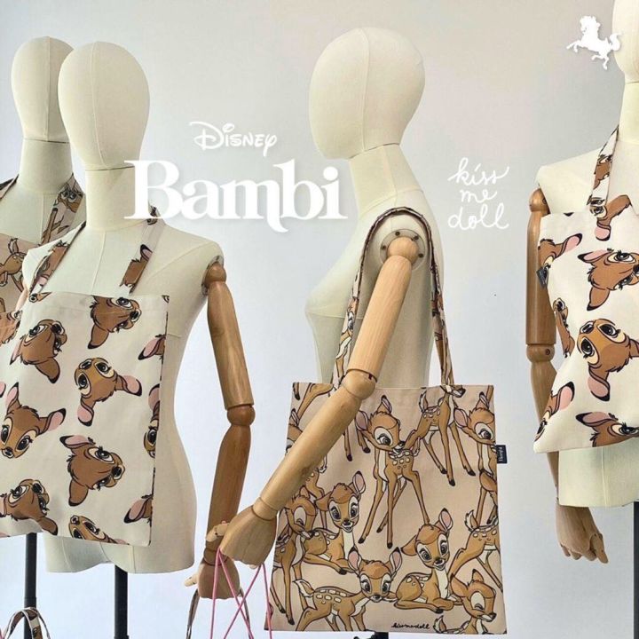 kiss-me-doll-กระเป๋าผ้า-ลิขสิทธิ์แท้-disney-ลาย-bambi-ขนาด-38-5x40-cm