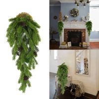 80cm Christmas Pine Garland Wreath Artificial Plant Branches Xmas Home Party Wedding Decoration Greenery Rattan Hanging Ornament