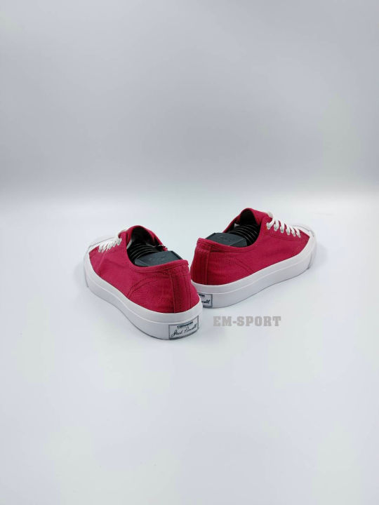 รองเท้า-converse-jack-purcell-สีแดงเลือดหมู-รองเท้าผ้าใบ-รองเท้าผู้ชาย-ผู้หญิง-สินค้าพร้อมส่ง-อุปกรณ์ครบเซ็ต