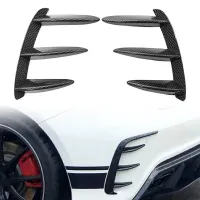 Car Carbon Fiber Rear Bumper Spoiler Side Air Outlet Wing Canard Fin for A Class W176 A200 A260 for