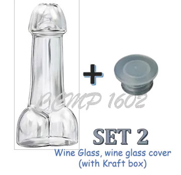 dick shape glass bottle creative for