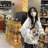 Viyaa เสื้อฮู้ด เสื้อแขนยาวอบอุ่น หลวมและสบาย แฟชั่น เท่ คลาสสิค ชิค WWY23A07NR 41Z231013