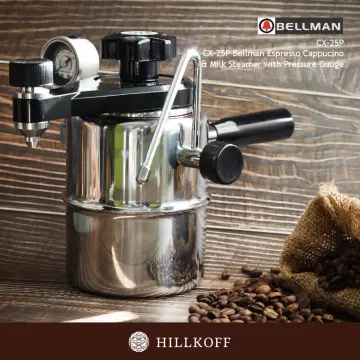 BELLMAN Stovetop Espresso & Cappuccino Maker with Pressure Gauge