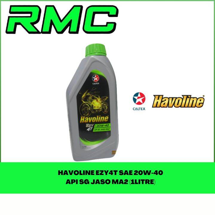 HAVOLINE EZY 4T SAE 20W-40 API SGJASO MA2 1LTR MOTORCYCLE OIL | Lazada PH