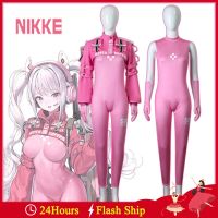 CODNikke คอสเพลย์ nikke Alice เครื่องแต่งกายคอสเพลย์ ชุดจั๊มสูท สีชมพู ชุดเสื้อแจ็กเก็ต ฮาโลวีน เครื่องแต่งกายผู้หญิง