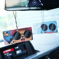 【CC】✁♨  5Pcs Cartoon Fragrance Tablets Personality Car Rearview Mirror Hanging Perfume In-Car Decoration