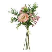 【DT】 hot  Artificial Bouquet Decorative DIY Simulation Lotus Gypsophila Wedding Flowers Small Bouquet Decoration Accessories