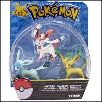 Takara Tomy Vaporeon Jolteon Flareon Espeon Umbreon Leafeon Glaceon Eeveelution Anime Pokemon Eevee Figure Doll Toy Gift for KidTH