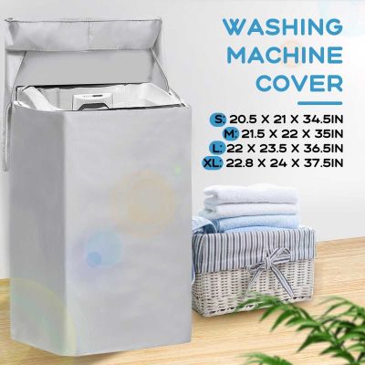 Pulsator Washing Machine Waterproof Cover Laundry Thicken Polyester Sunscreen Silver Coating Top Loading Anti UV Dustproof Case