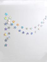 Rainbow patterned paper garland Star strung banner Wedding banner Party home wall hanging decoration baby shower room