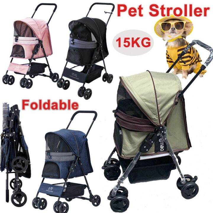 Pet foldable travel stroller Lightweight Dog Stroller Cat Dogs Outing