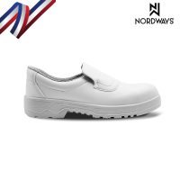 NORDWAYS PRIMO รองเท้าเชฟ เซฟตี้ หนังไมโครไฟเบอร์ นุ่มสบาย มาตรฐาน ISO (กันลื่น) - สีขาว