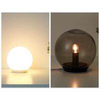 {ItalyNest shop} FADO โคมไฟโต๊ะกระจก17ซม. Lampu Tidur Kaca