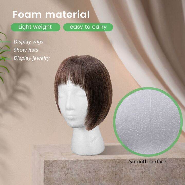 foam-mannequin-wig-head-display-hat-cap-wig-holder-white-foam-head