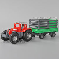 A1:30 Scale Diecast Farm Vehicle ของเล่นรถแทรกเตอร์ปศุสัตว์ Carrier Trailer Miniature M