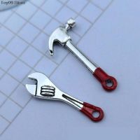 2Pcs/Set Miniature Repair Tools Model Mini Hammer Wrench Toys 1:12 Dollhouse Simulation Toy DIY Crafts Accessories