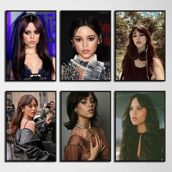 jenna-ortega-wall-art-ภาพพิมพ์ผ้าใบที่สง่างาม-การตกแต่งห้องนั่งเล่นที่สมบูรณ์แบบและของขวัญพัดลมที่ไม่เหมือนใคร