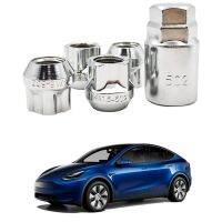 【YF】 4 PC Chrome M14X1.5 Anti-Theft Wheel Lock Lug Nut Cone Seat Locks Keys Kits For Tesla Model S/3/X/Y Wheels M14 X 1.5