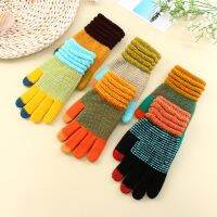 Women 39;s Cashmere Knitted Winter Gloves Cashmere Knitted Women Autumn Winter Warm Thick Gloves Touch Screen Skiing Gloves