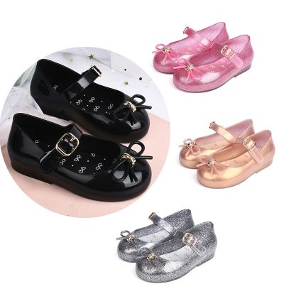 DSFERGERGE Melissa Sandals รองเท้าเจ้าหญิงเมลิสสา รองเท้าเจลลี่เด็กอ่อน รองเท้าแตะนิ้วเท้าสาวโบว์