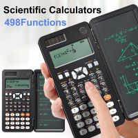 Pad with an Erasable Writing Tablet Large Display Digital Solar with 498 Functions Foldable Desk Scientific Calculators Calculators