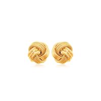 ต่างหูสันปมแห่งรักทองคำแท้ 10k 10K Yellow Gold love knot earrings