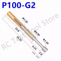 【LZ】 100PCS P100-G2 Spring Test Probe Pogo Pin Spring Test Pin Length 33.35mm Needle Dia 1.36mm Test Probe Head Dia 1.50mm P100-G