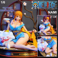 Figure ฟิกเกอร์ F3 Studio จากการ์ตูนเรื่อง One Piece วันพีซ เต็มพิกัดสลัดจอมลุย วันพีช Drunk Nami นามิ กลุ่มโจรสลัดหมวกฟาง Kimono ชุดกิโมโน 1/6 Resin Statue Ver Anime อนิเมะ การ์ตูน มังงะ คอลเลกชัน ของขวัญ New Collection Doll ตุ๊กตา Model โมเดล