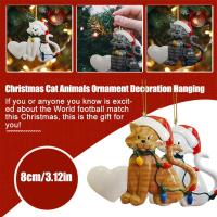 Christmas Cat Animal Decorations Decorations Hang Creative Cute Pendants Cartoon Christmas With Trees X1V9