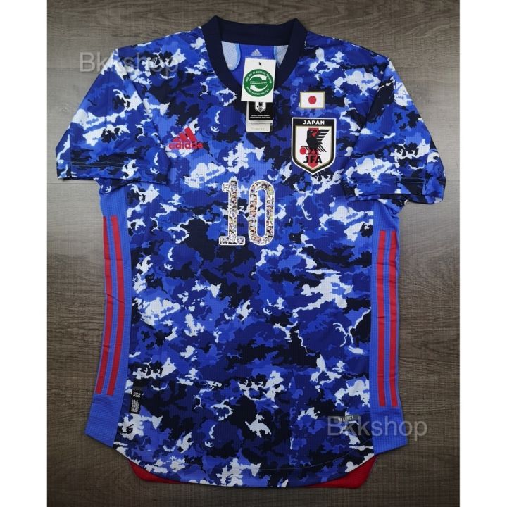 เสื้อบอล-เพลเย่อ-ทีมชาติ-ญี่ปุ่น-เหย้า-2019-20-japan-home-พร้อมเบอร์ชื่อ-10-tsubasa-สึบาสะ