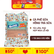 Kẹo Alpenliebe Trà Sữa & Cà Phê Dừa Túi 2kg - 572 viên
