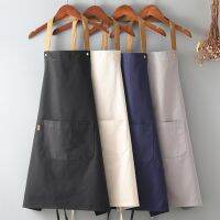 Kitchen Apron Household Oil-Proof Coffee Chef Hand Wipe Apron With Big Pocket Women Baking BBQ Accessories Aprons