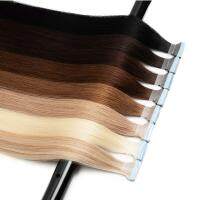 isheeny 12"-22" Real Human Hair Extensions European Blonde Remy Tape Hair Extensions On Adhesive Skin Weft Seamless Hair 10pcs