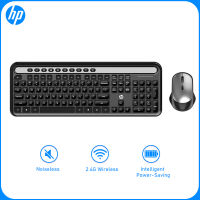 HP CS500คีย์บอร์ดไร้สายและเมาส์ Combo Wireless S-Shaped Keycap Keyboard 2.4G เมาส์ไร้สายสำหรับ Office Home PC แล็ปท็อป