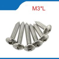 Free shipping 25pcs/lot M3 Stainless Steel Phillips Truss Head (Cross Recessed Mushroom Head) Self Tapping Screws Nails Screws  Fasteners