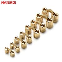 □ NAIERDI Copper Brass Furniture Hinges 8-18mm Cylindrical Hidden Cabinet Concealed Invisible Door Hinges For Hardware Gift Box