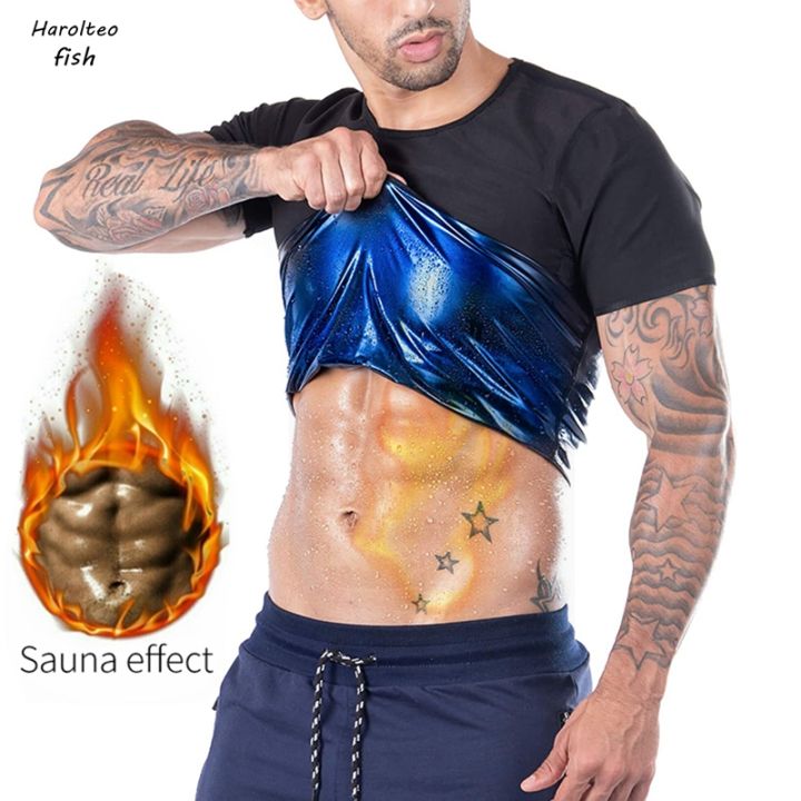 ผู้ชายซาวน่าเสื้อสูท-shapewear-เหงื่อ-body-s-haper-เสื้อกั๊ก-slimmer-saunassuits-การบีบอัดความร้อนด้านบนออกกำลังกายการออกกำลังกายเอว
