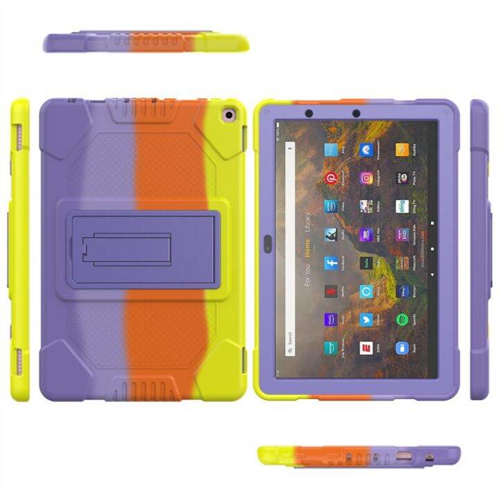 ฝาครอบสำหรับ-amazon-kindle-fire-hd-10-2021-10-1เคสแท็บเล็ตผิวเด็กปลอดภัยเกราะเคสโทรศัพท์กันกระแทกเกราะกันกระแทก-kickst