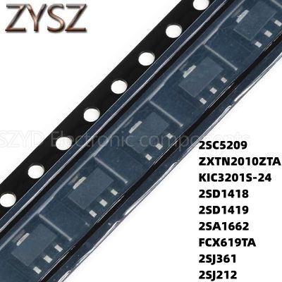 100PCS SOT89 2SC5209 ZXTN2010ZTA KIC3201S-24 2SD1418 2SD1419 2SA1662 FCX619TA 2SJ361 2SJ212 Electronic components