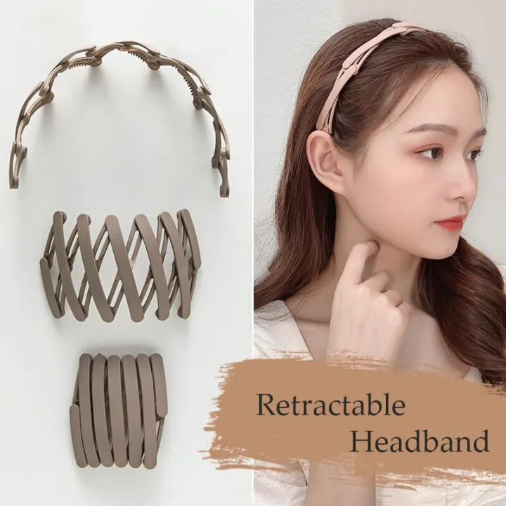 New Style Portable Folding Headband Invisible Hair Hole With Tooth  Anti-Skid Headband Non-Slip Headband Women Headband | Lazada PH